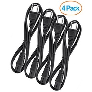 4-Pack 2 Slot Power Cord Cable For Laptop for Sony PS2 PS3 Slim 2.5A 250V