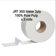 Toilet Paper Roll 300M x 3 roll Jumbo Roll Tissue Paper more thicker 2 ply 100% pure pulp