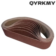 QYRKMY 10pcs Abrasive Sanding Belts, Alumina 330 x 30 mm / 1.2 x 13 Inch Sanding Belts, Durable 80 G
