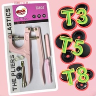 T3 T5 T8 Plastic Button Pink Snap Plier Starter Pack Butang Plastik Putih Hitam