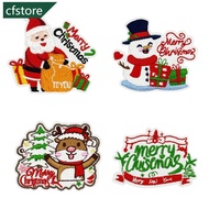 CFSTORE Christmas Cartoon Santa Claus Embroidered Patch Iron On Stickers Applique For Clothing Bag A