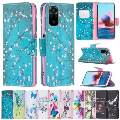 Wallet Cartoon Patterns Case For Xiaomi Redmi 10C 9A 9C 9T A1 Plus Note 11 Pro 10S 9 8T Poco X4 Pro 