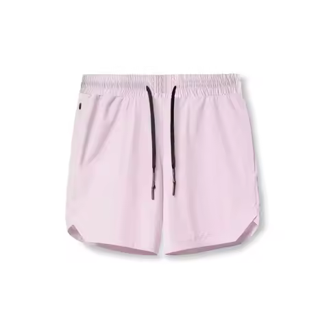 Men's Single Layer Woven Quick Dry Shorts, Solid Color 5 Inch Athletic Shorts for Running Gym Workou