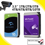 3.5" PURPLE/SKYHAWK Hard Drive Surveillance Hard Disk 1TB/2TB/3TB/4TB/6TB/8TB/10TB HDD
