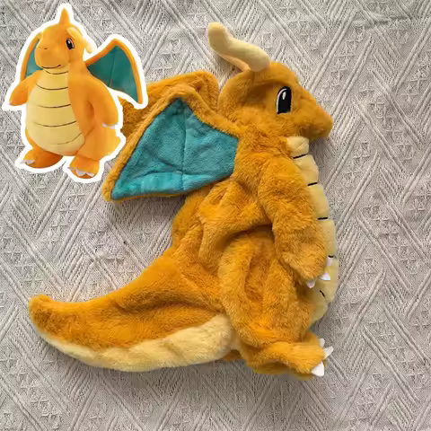 35-85cm Pokémon Dragonite Plush Toys Cartoon Plushie Anime Birthday Pillow Semi-finished Leather Hol