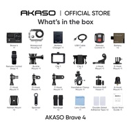 AKASO Brave 4 - Dual Color Screen Action Camera | 4K30fps Video | 20MP Image | 5x Zoom | Wireless Co
