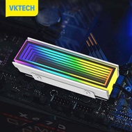 [Vktech] M.2 SSD เย็น Nvme 5V 3PIN ARGB โซลิดสเตทฮาร์ดดิสก์เย็น AURA อะลูมินัมอัลลอยการซิงค์ความต้านทานความร้อนสำหรับ M.2 2280