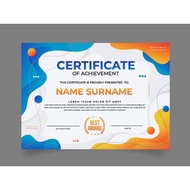 CERTIFICATE PRINTING A4 Size, A4 Size, CUSTOM Design and Size