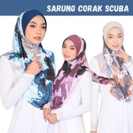 SAIZ XL TUDUNG SARUNG CORAK TUDUNG SARUNG AWNING SCUBA l CORAK ABSTRACT &amp; FLORAL