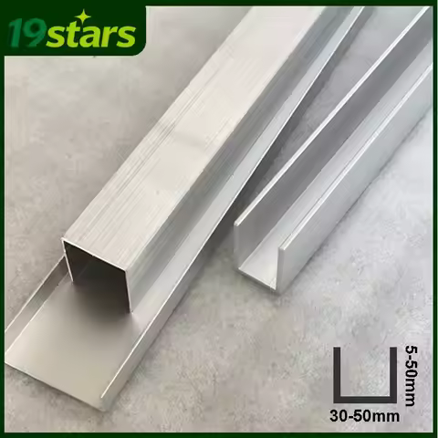 U Shape Aluminum Outside Width 30 32 35 38 40 43 45 50mm Thickness 1-5mm U Channel Frame Slot Alumin