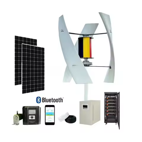 5KW 10KW wind turbine and 5KW solar panel hybrid system Wind solar system for home farms 500w