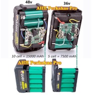 AHH Perkakas Makita Lxt Baterai 18650 Batre Pemotong Rumput 48v Impact Wrench Bor Cordless Gerinda *