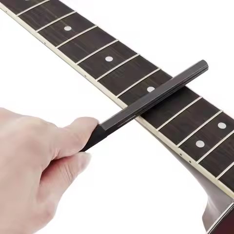Stainless Steel Guitar Fret File Dressing Sanding Tool with 3 Size Edges Luthier Tool for Guitar Fre