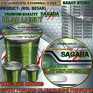 SENAR TALI PANCING SAGARA PASUNDAN FISHING LINE WARNA TEMBAGA BENING HIJAU LUMUT MINT GOLD BIRU TOSC