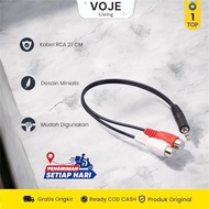 VOJE LIVING 2-in-1 Audio Cable Aux Jack 3.5mm Male To Female RCA 27cm