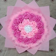 BUKET BUNGA MAWAR PALSU MEWAH / BUKET WISUDA COWOK CEWEK / BUKET PERTUNANGAN / BUKET HARI IBU/ BUKET