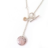 สร้อยคอ HERMES Ex Libris PM สภาพเยี่ยม ทำจากทอง AG925 และ AU750 จี้ทำจากเงินและทอง ผลิตในฝรั่งเศส น้