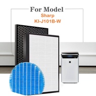 For Sharp Air Purifier KI-J101B KI-J101B-W, Replacement HEPA filter and Activated Carbon Filter FZ-J