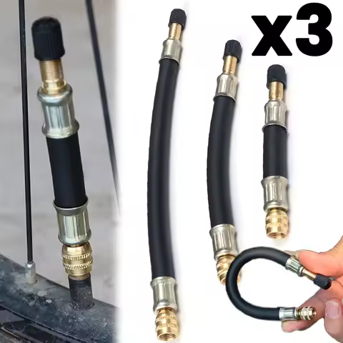 3pcs Tire Tyre Rubber Valve Extension Tube Car Vacuum Valve Inflator Extension Tube Air Nozzle Infla