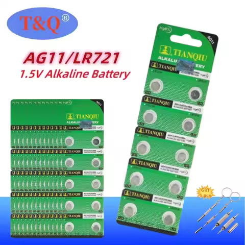 2-50PCS 1.55V AG11 Battery SG11 LR58 SR58 162 361 362 LR721 SR721 Button Batteries SR720 L721F Cell 