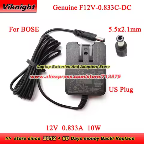Genuine F12V-0.833C-DC Charger PSA10F-120C 12V 0.833A For Bose SoundLink Mini Bluetooth Speaker Char