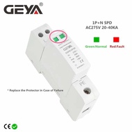 GEYA GSP9 1P+N 18mm SPD 20~40KA Surge Protector Lighing Protection Low-voltage Arrester Device AC275