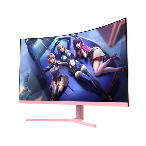 TJXL-Pink 27 Inch Gaming Monitor 165hz 300cd/m2 1500r Va Screen Desktop Computer Led Monitor With Li