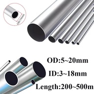 Aluminium Pipe Thickness 0.5~3mm OD 5-20mm ID 3~18mm Straight 200mm~500mm Long Round 6063 Aluminum A