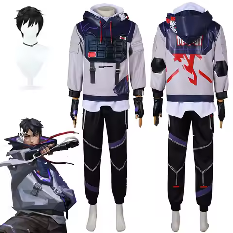 ISO Cosplay Costume Game Valorant ISO Cosplay Costume Men Combat Uniform Halloween Party Outfit