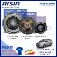 AISIN Clutch Kit (Clutch Disc, Clutch Cover, Release Bearing) for TOYOTA INNOVA- 2KD ENGINE