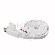 2M USB Flat Noodle Cable for I phone 4 4S 1Pod and 1Pad 2/3 Data Cable Charging Cord