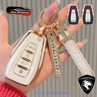 Proton car key case suitable For Proton X70 X50 X90 S90 S70 key covers gold edge/silver edge keychai