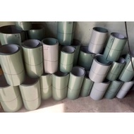 (Size from 20cm to 60cm high x 1m long TO) Flat green tin sheet for leak-proof roofing