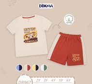 DOKMA Bộ cộc tay Cổ Tròn Cotton Dokma cho bé Trai Họa tiết (2-6T)