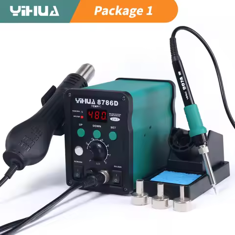 YIHUA 8786D Soldering Iron Hot Air Station BGA Rework Station Phone Repair SMD Solder Tool Welding S
