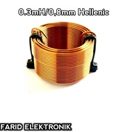 Coil inductor Coil crossover 0.3mh 300uh wire 0.8mm hellenic