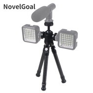 NovelGoal 1/4" Screw Tripod for Phone Carbon Fiber Mini Tripod for Phone Mini Camera Tripod Head Phone Holder Clip Stand
