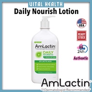 Amlactin Daily Nourish Lotion with 12% Lactic Acid, Body Lotion Exfoliator, Moisturizer for Dry Skin