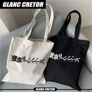 Japanese Tokyo Revengers Anime Canvas Bag Harajuku Casual Punk Print Gothic Large Capacity Shopper B