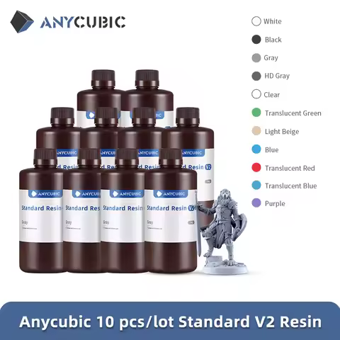 10kg ANYCUBIC 405nm UV Standard Resin V2 For Photon 3D Printer Mono X Printing Material LCD UV Photo