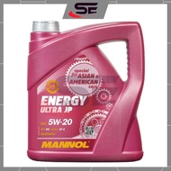 MANNOL Energy Ultra JP Ester SAE 5W-20 5W20 Engine Oil 4Litre 7906 Fully Synthetic Serie Minyak Hita