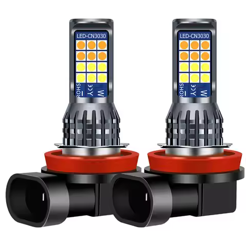 Car LED Fog Lights Canbus H1 H3 H4 H7 H8 H11 880 881 9005 HB3 9006 HB4 12V 35W 2400Lm 3030/24pills A