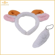 JL Adults Kids Plush Cartoon Animal Ear Headband Tail Sheep Costume Birthday Party Christmas Hallowe