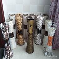 LP-6 QM🥤Rattan Iron Wooden Melamine Vase Dried Flower Arrangement in Living Room Floor Large Vase Home Decoration Vase O
