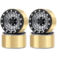 4PCS 1.9" Beadlock Wheels Aluminum Rims Upgrades for Axial SCX10  TRX4 90046 RC Crawler Car  accesso