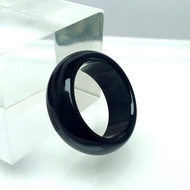 Natural Black Agate Ring Jade Ring Jade Ring Black Jade Color Ring Ring Wrench Finger TQ2R