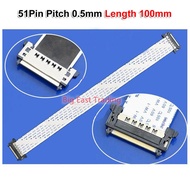 1pc 51Pin FFC FPC Cable 0.5mm Pitch Length 100mm 200mm 300mm 400mm 500mm 800mm LVDS 1080P 4k HDTV 51