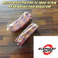 MITSUBISHI PAJERO 1O 1800-H76W REAR BRAKE PAD NS6024M