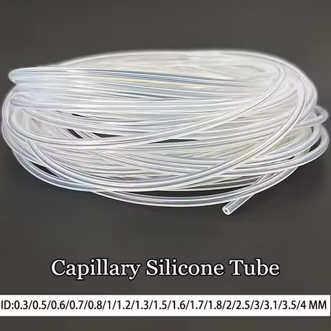 ID 0.3mm~4mm 1/3/5/M Clear Capillary Silicone Tubing Heatproof Micro Hose Liquid Transfer in Lab Aqu