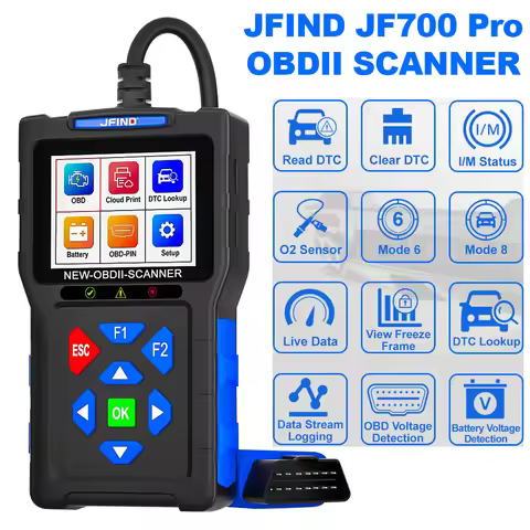 JFIND JF700 Pro OBD2 Scanner Check Engine Code Reader With Battery Performance Testing ODB2 Universa
